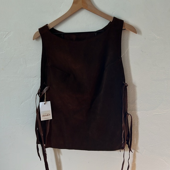 Brown Suede women’s tunic - Picture 3 of 3